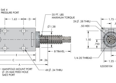 Block Body Screw Pumps Dimensions