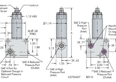 Pressure Reducing Valve Dimensions