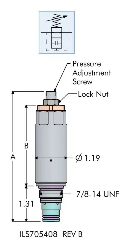 ils705408 Pressure Reducing Cartridge Dimensions