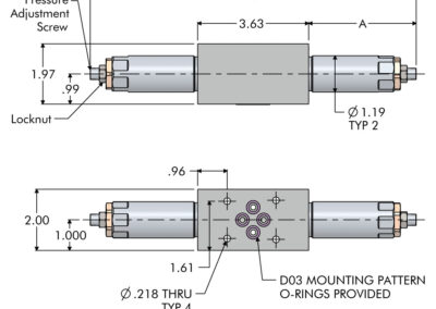 Pressure Reducing Valve Control Block - Dual Dimensions