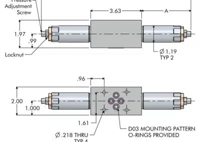 Pressure Reducing Valve Control Block - Dual Dimensions