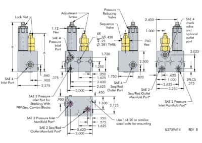 Low-High Valve Dimensions