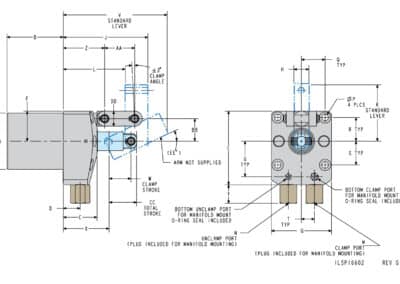 Double Acting Pneumatic Link Clamps