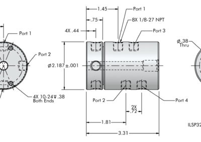Quad Path Rotary Union Dimensions