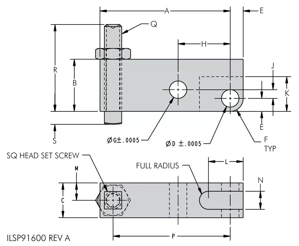 ilsp91600 Pneumatic Link Clamp Levers