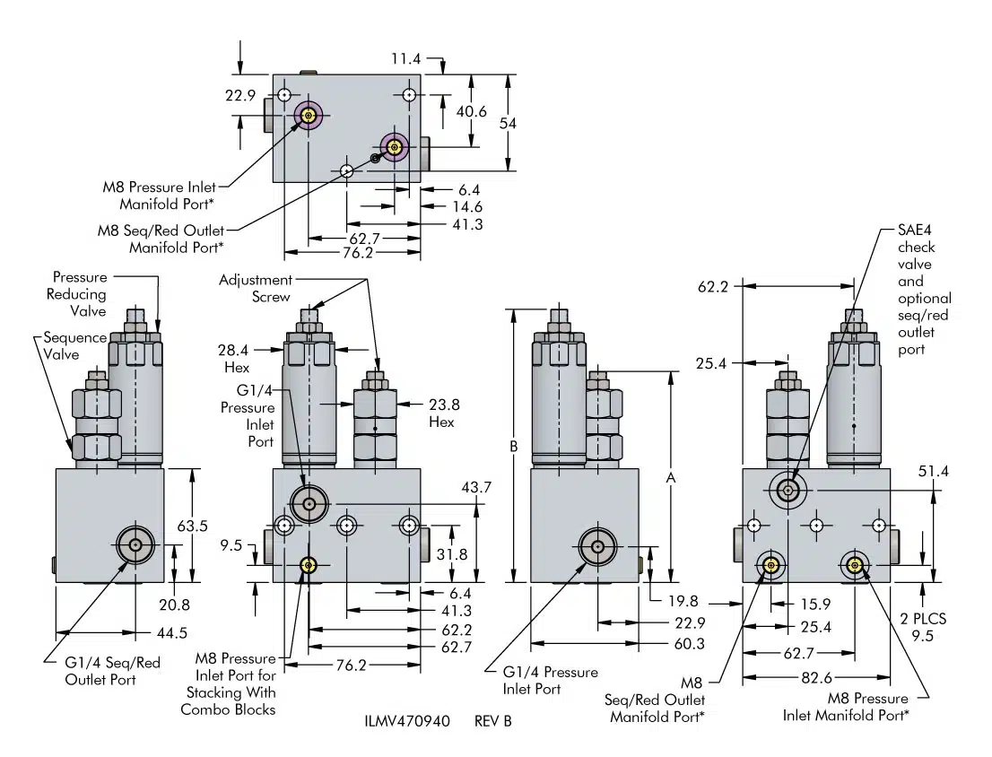 ilmv470940 Low-High Valve Dimensions