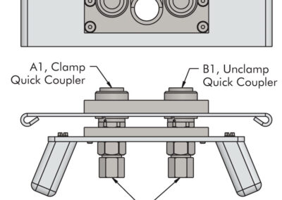 Two Handed Automatic Shutoff Valve Decouplers External Accumulator Specifications