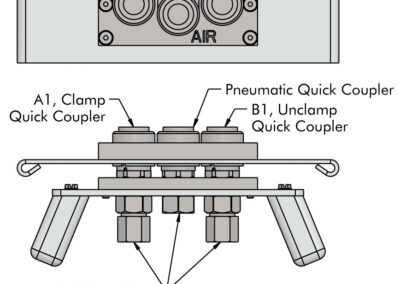 Two Handed Automatic Shutoff Valve Decouplers Operating Handle with Air Specifications