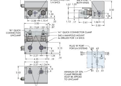 Two Handed Automatic Shutoff Valve Decouplers Integral Accumulator Dimensions