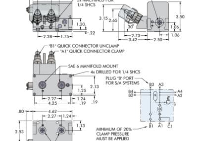 One Handed Automatic Shutoff Valve Decouplers Integral Accumulator Dimensions