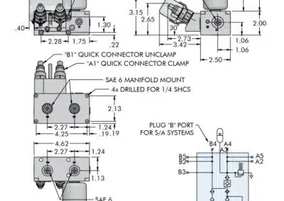 One Handed Automatic Shutoff Valve Decouplers External Accumulator Dimensions