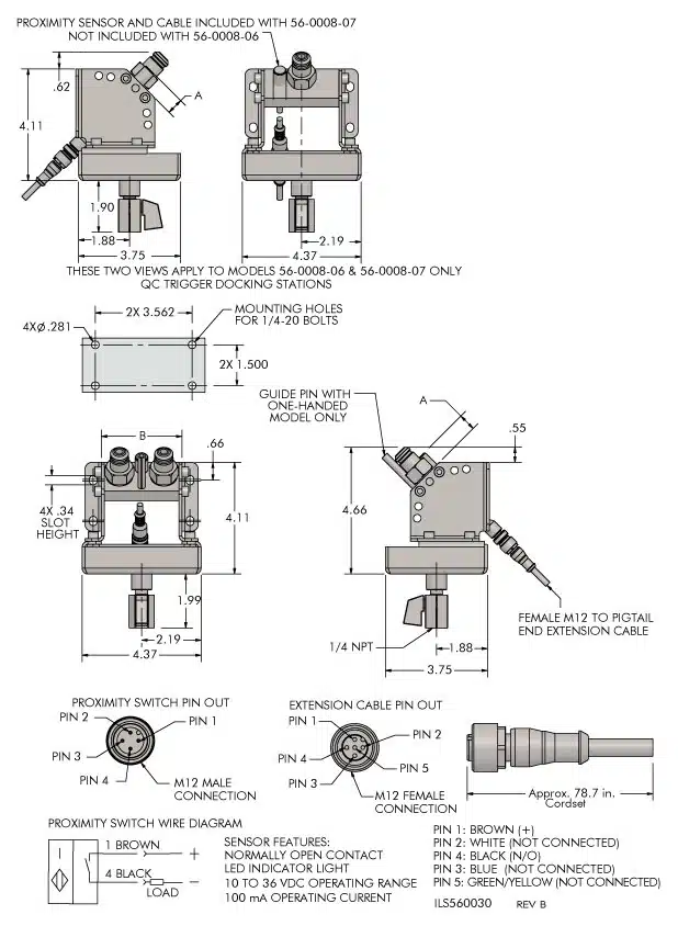 ils560030 Handle Docking Station Dimensions