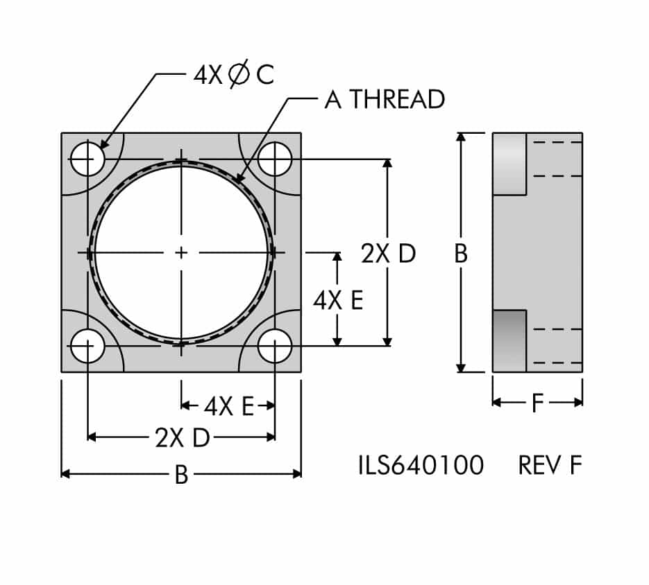 ils640100 Mounting Flange Dimensions