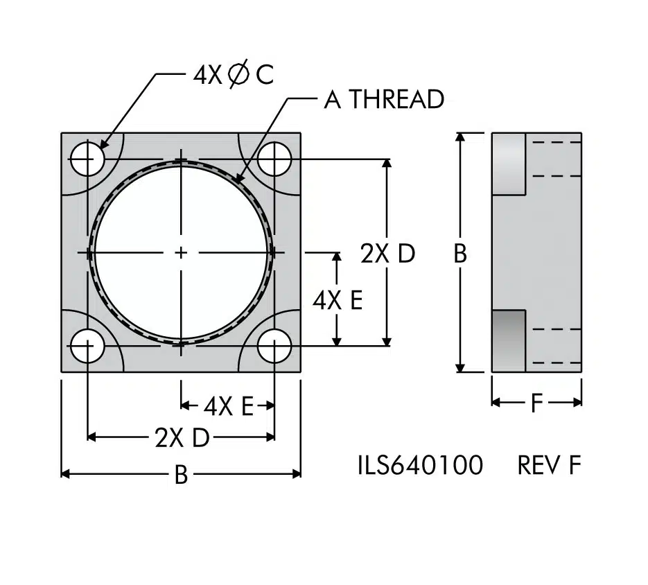 ils640100 Mounting Flange Dimensions