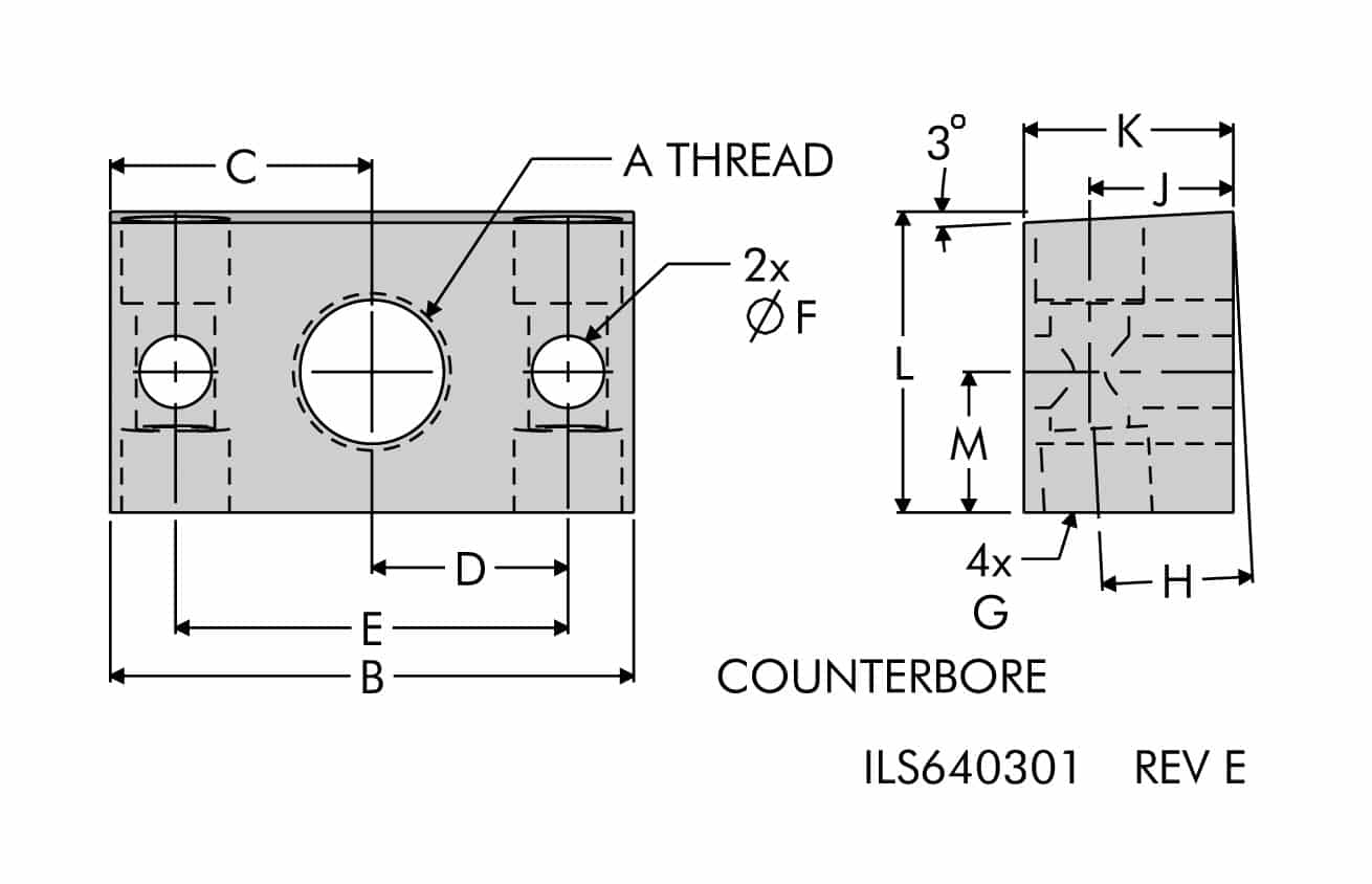 ils640301 Mounting Block Dimensions
