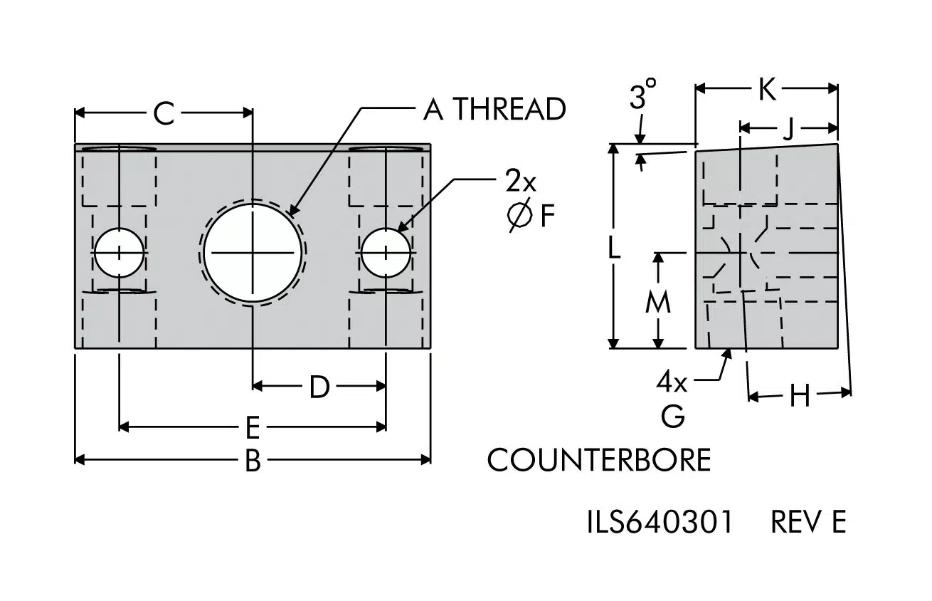 ils640301 Mounting Block Dimensions