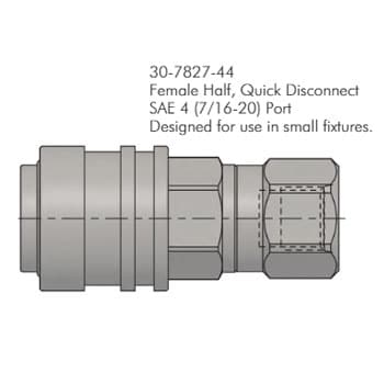 inch vektek quick disconnect female half SAE4 port