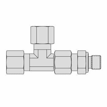 Low-Pressure-Vektek-Tee-Run-Swivel-8mm-G-one-fourth-Stud