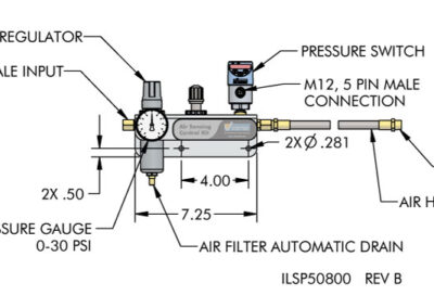 Air Sensing Control Kit Dimensions