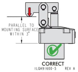 Vektek Link Clamp Parallel to Mounting Surface Within 3 Degrees