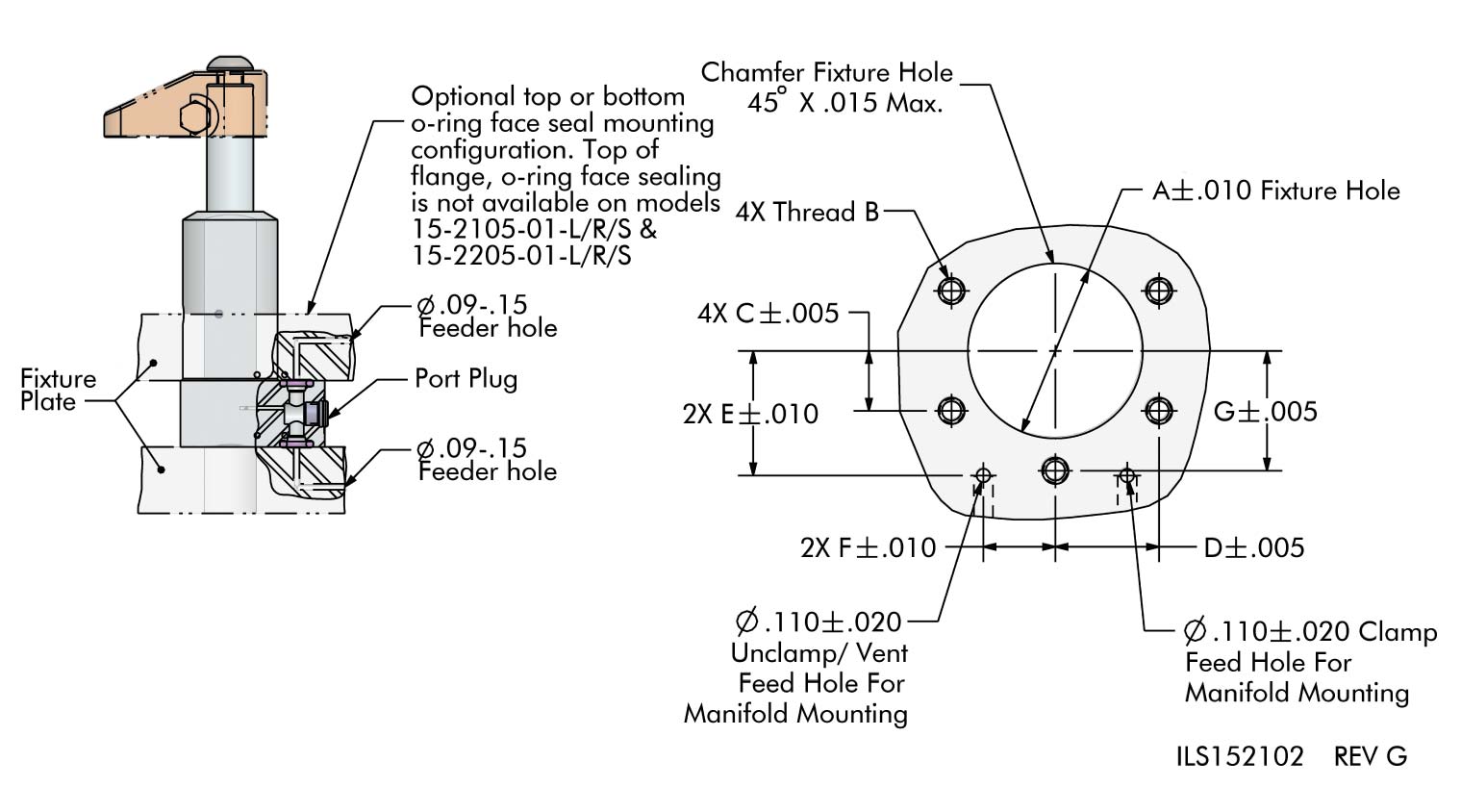 Cilindro Morsetto Oscillante Idraulico Vektek 14-2221-00 RH - Nuovo