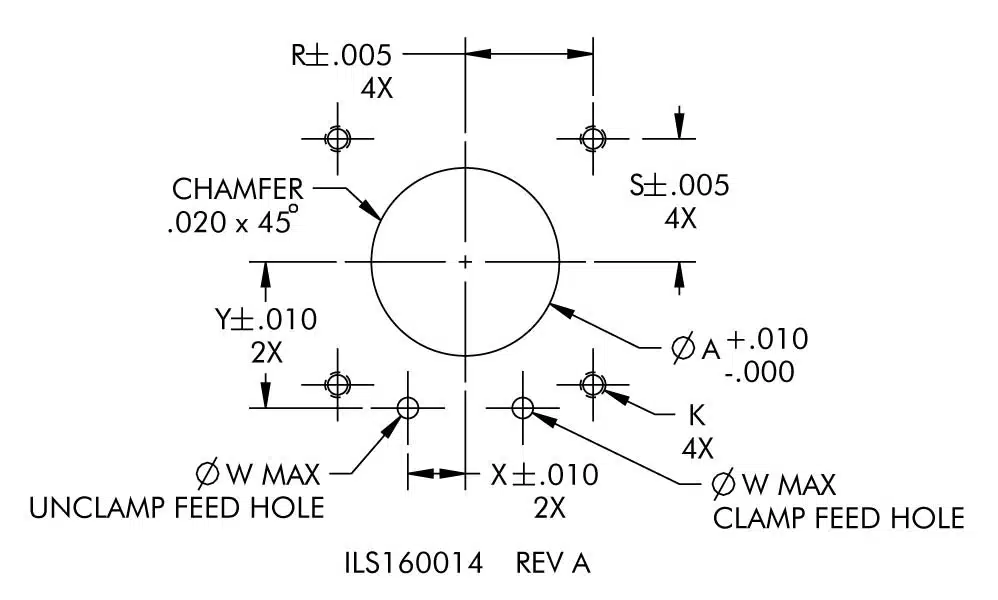 ils160014 Top Flange Position Sensing Double Acting Mounting