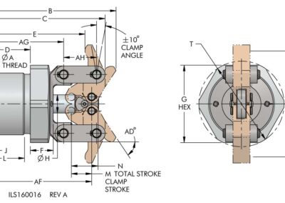 Screw-in Twin Lever Link Clamp
