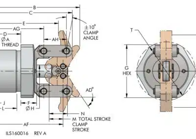 Screw-in Twin Lever Link Clamp