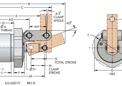 Screw-In Single Lever Link Clamp