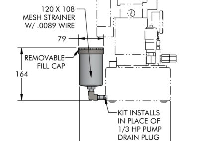 Portable .25 kW Electric/Hydraulic Pump Optional Filler Kit