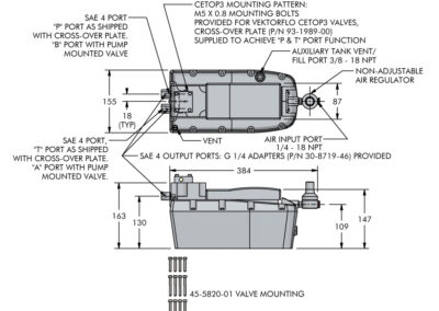 Compact Air/Hydraulic Pump Dimensions