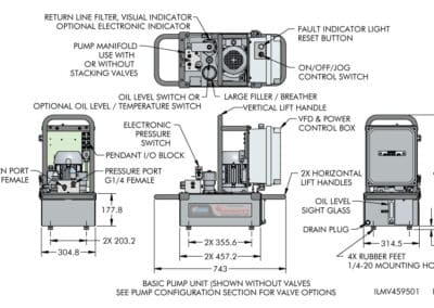 75kW Advanced Workholding Pumps 2 Port Pumps - No Control Valves Included Specifications
