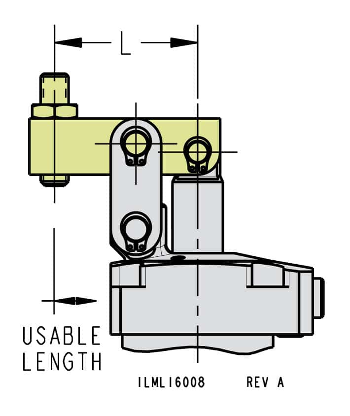 ilml16008 Link Clamp Usable Length