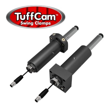 Ultrasonic Position Sensing Longstroke TuffCam Swing Clamps