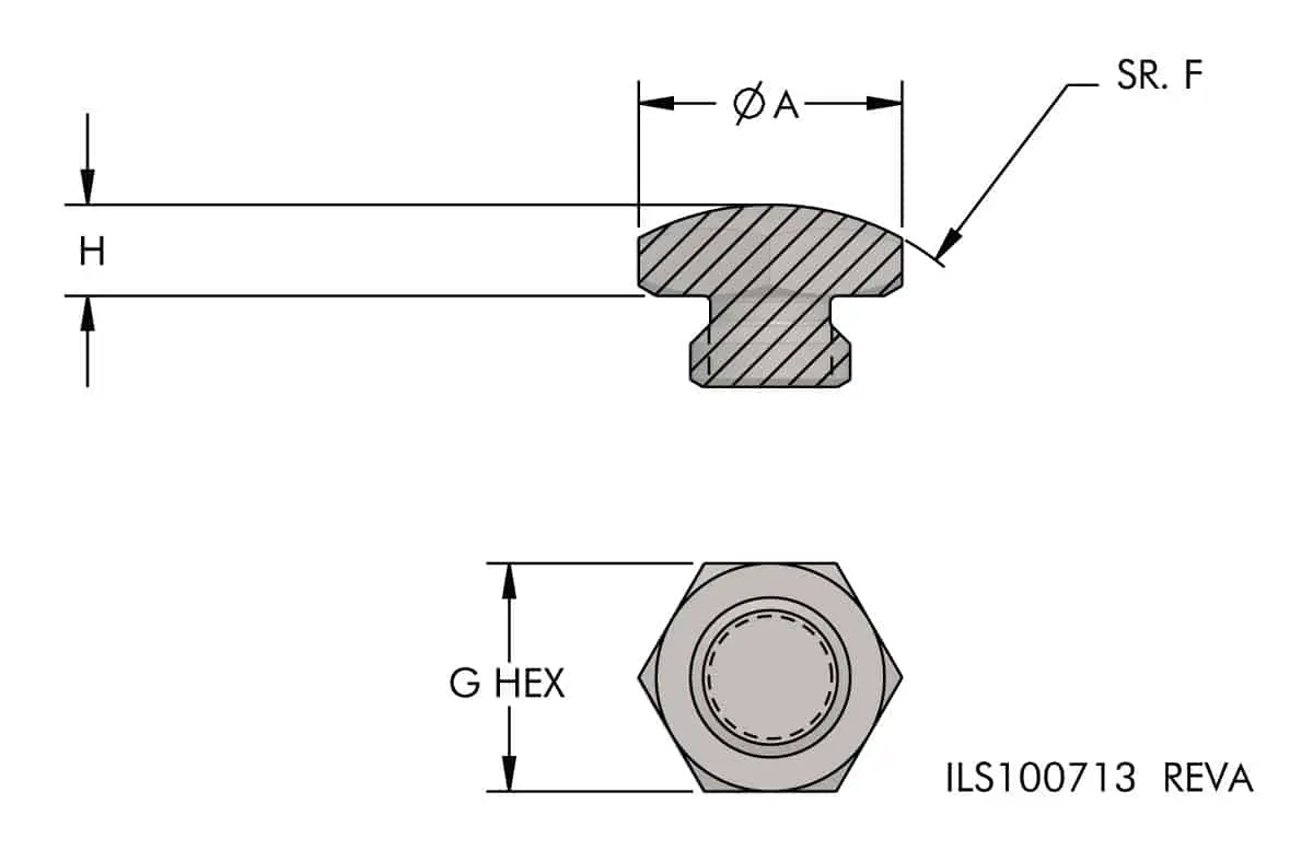 ils100713 Spherical Work Support Contact Bolt Dimensions