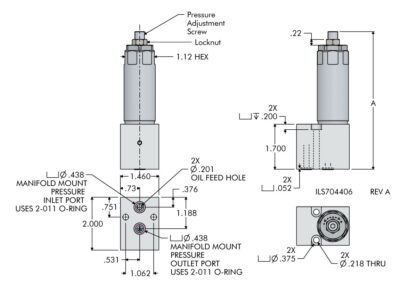 Precision Compact Block Manifold Mount Pressure Reducing Valve Workholding