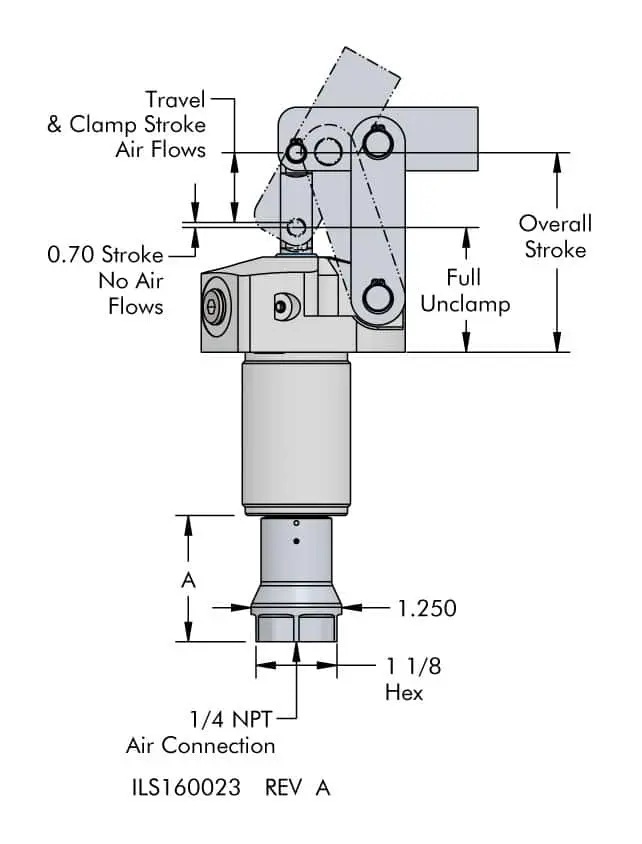 ils160023 Pneumatic Position Sensing High Pressure Link Clamps
