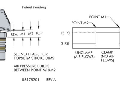 Double Acting Compact Clamp with Pneumatic Sensing