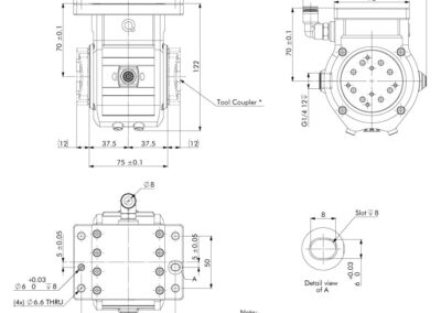 PQ180T Dimensions